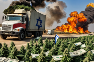 An illustration of the cannabis trade war